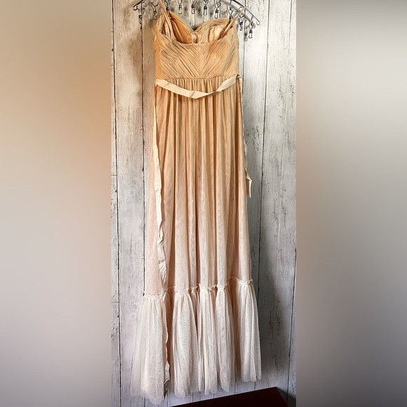 BHLDN Va Et Vien | Stunning Full Length Strapless Tulle Dress - Picture 5 of 16